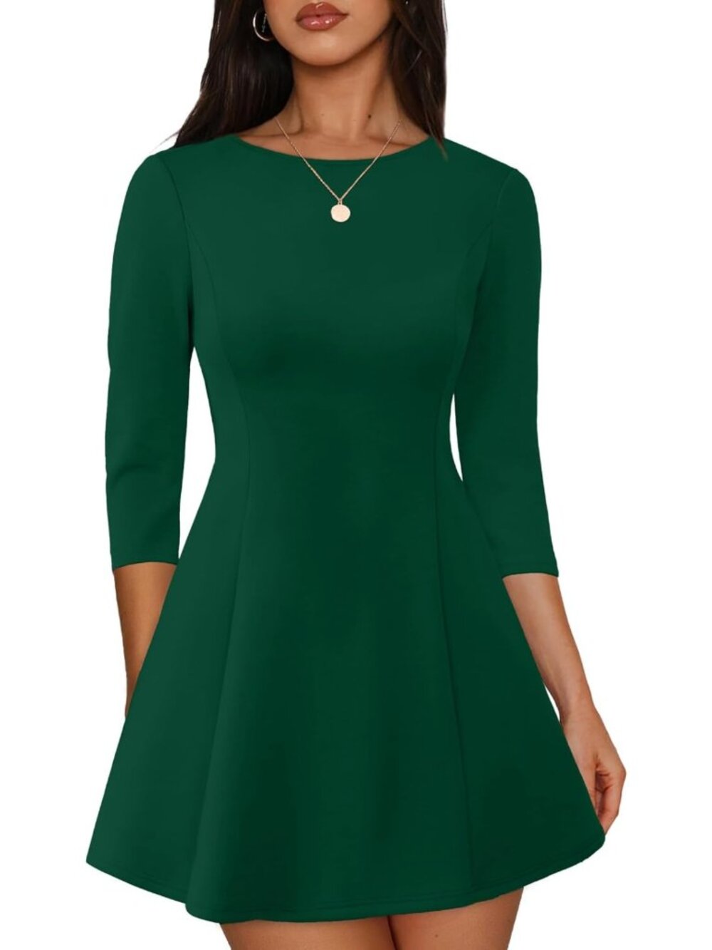 RUMIA Cocktail Dresses for Women A-Line Boat Neck Mini Short Dress (XS-2XL)